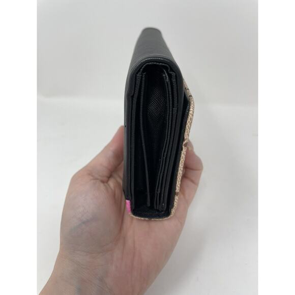 AR NEW YORK Wristlet Wallet Tan And Black Floral New - Picture 3 of 7